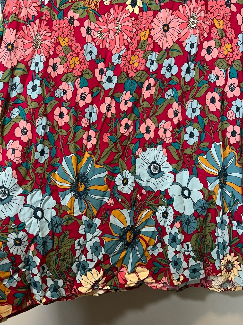 NATURAL LIFE Floral V‑Neck Mini Dress in Pink, Turquoise, Yellow - Picture 6 of 9